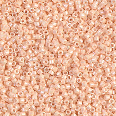 Miyuki Delica Bead 11/0 - DB1502 - Opaque Light Peach AB - Barrel of Beads