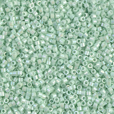 Miyuki Delica Bead 11/0 - DB1506 - Opaque Light Mint AB - Barrel of Beads