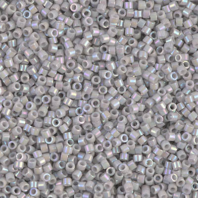 Miyuki Delica Bead 11/0 - DB1508 - Opaque Light Smoke AB - Barrel of Beads