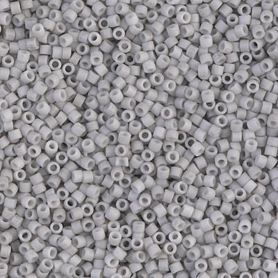Miyuki Delica Bead 11/0 - DB1518 - Matte Opaque Light Smoke - Barrel of Beads