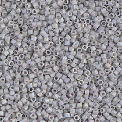 Miyuki Delica Bead 11/0 - DB1528 - Matte Opaque Light Smoke AB - Barrel of Beads
