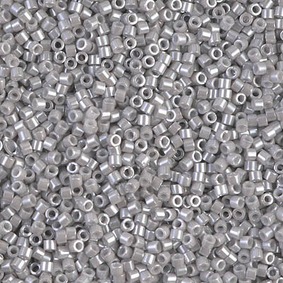 Miyuki Delica Bead 11/0 - DB1538 - Opaque Light Smoke Ceylon - Barrel of Beads