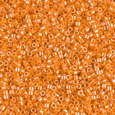 Miyuki Delica Bead 11/0 - DB1563 - Opaque Mandarin Luster - Barrel of Beads