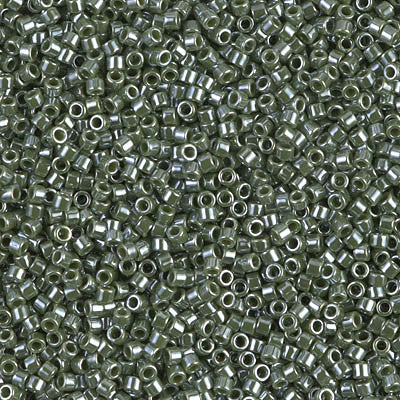 Miyuki Delica Bead 11/0 - DB1566 - Opaque Avocado Luster - Barrel of Beads
