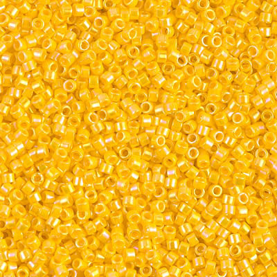 Miyuki Delica Bead 11/0 - DB1572 - Opaque Canary AB - Barrel of Beads