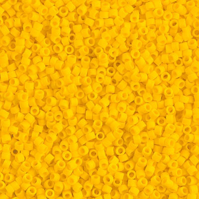 Miyuki Delica Bead 11/0 - DB1582 - Matte Opaque Canary - Barrel of Beads