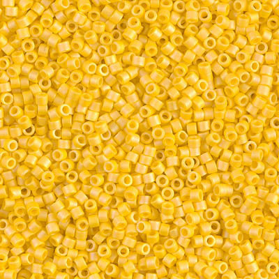 Miyuki Delica Bead 11/0 - DB1592 - Matte Opaque Canary AB - Barrel of Beads