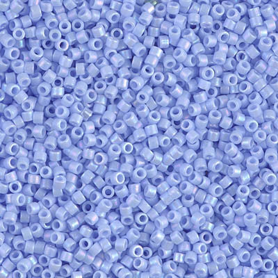 Miyuki Delica Bead 11/0 - DB1596 - Matte Opaque Agate Blue AB - Barrel of Beads