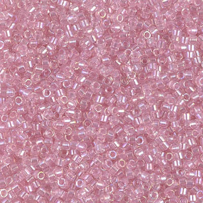 Miyuki Delica Bead 11/0 - DB1673 - Pearl Lined Transparent Pink AB - Barrel of Beads