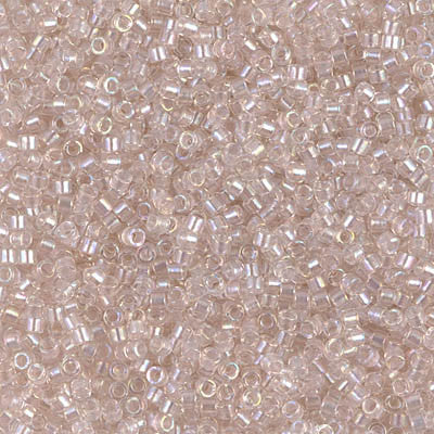 Miyuki Delica Bead 11/0 - DB1674 - Pearl Lined Light Transparent Pink AB - Barrel of Beads