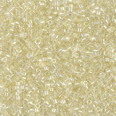 Miyuki Delica Bead 11/0 - DB1676 - Pearl LIned Transparent Pale Yellow AB - Barrel of Beads