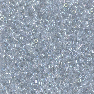 Miyuki Delica Bead 11/0 - DB1677 - Pearl Lined Transparent Pale Gray AB - Barrel of Beads