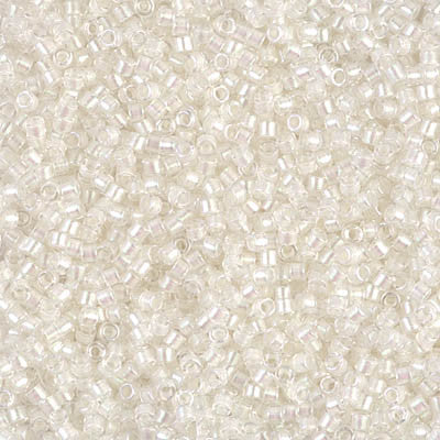 Miyuki Delica Bead 11/0 - DB1701 - Pearl Lined Transparent Pale Beige AB - Barrel of Beads