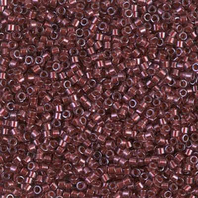 Miyuki Delica Bead 11/0 - DB1705 - Copper Pearl Lined Transparent Dark Cranberry - Barrel of Beads
