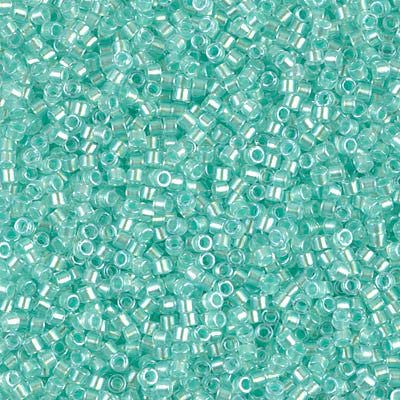 Miyuki Delica Bead 11/0 - DB1707 - Mint Pearl Lined Glacier Blue - Barrel of Beads