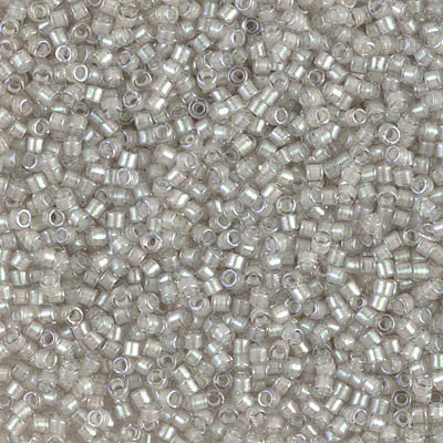 Miyuki Delica Bead 11/0 - DB1711 - Pearl Lined Gray Mist AB - Barrel of Beads