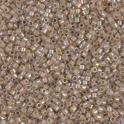 Miyuki Delica Bead 11/0 - DB1731 - Beige Lined Opal AB - Barrel of Beads