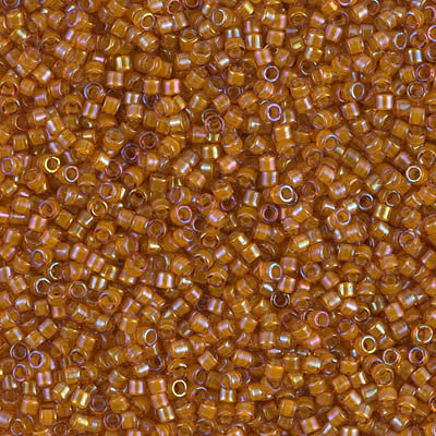 Miyuki Delica Bead 11/0 - DB1734 - Beige Lined Topaz AB - Barrel of Beads