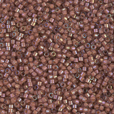 Miyuki Delica Bead 11/0 - DB1737 - Rose Lined Amethyst AB - Barrel of Beads
