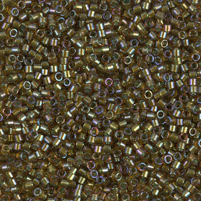 Miyuki Delica Bead 11/0 - DB1739 - Sparkling Mint Lined Topaz AB - Barrel of Beads