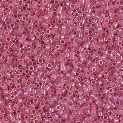 Miyuki Delica Bead 11/0 - DB1742 - Rose Lined Opal AB - Barrel of Beads