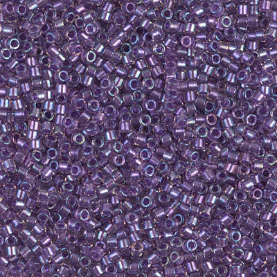 Miyuki Delica Bead 11/0 - DB1754 - Sparkling Purple Lined Crystal AB - Barrel of Beads