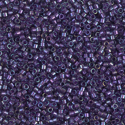 Miyuki Delica Bead 11/0 - DB1756 - Sparkling Purple Lined Amethyst AB - Barrel of Beads