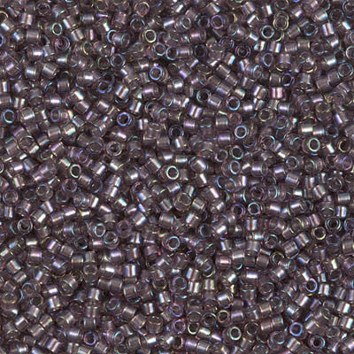 Miyuki Delica Bead 11/0 - DB1760 - Sparkling Lined Smoky Amethyst AB - Barrel of Beads