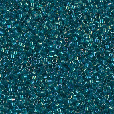 Miyuki Delica Bead 11/0 - DB1764 - Emerald Lined Aqua AB - Barrel of Beads