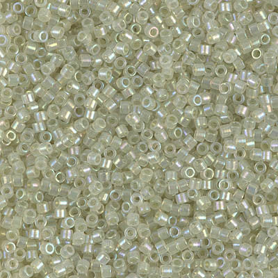 Miyuki Delica Bead 11/0 - DB1765 - Sparkling Celery Lined Opal AB - Barrel of Beads