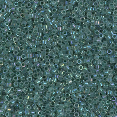 Miyuki Delica Bead 11/0 - DB1768 - Forest Green Lined Opal AB - Barrel of Beads