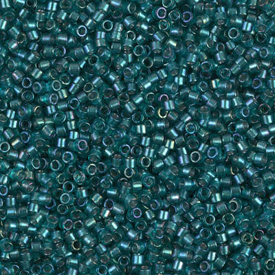 Miyuki Delica Bead 11/0 - DB1769 - Sparkling Aqua Green Lined Teal AB - Barrel of Beads