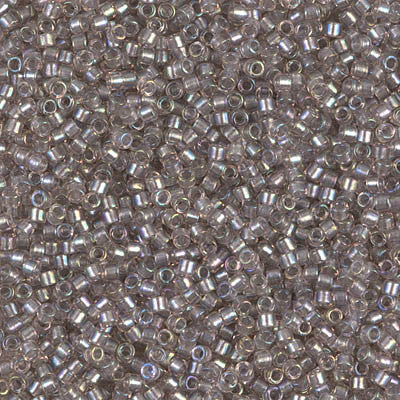 Miyuki Delica Bead 11/0 - DB1772 - Sparkling Pewter Lined Crystal AB - Barrel of Beads