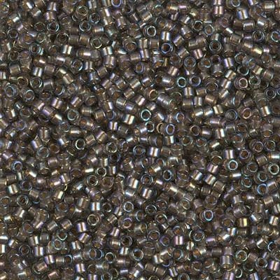 Miyuki Delica Bead 11/0 - DB1773 - Sparkling Beige Lined Gray AB - Barrel of Beads