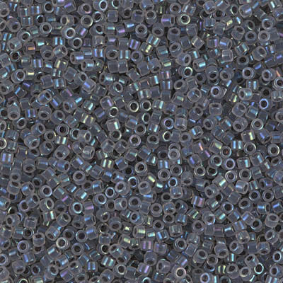 Miyuki Delica Bead 11/0 - DB1774 - Gray Lined Opal AB - Barrel of Beads