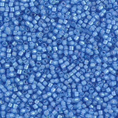 Miyuki Delica Bead 11/0 - DB1784 - White Lined Sapphire AB - Barrel of Beads