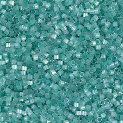 Miyuki Delica Bead 11/0 - DB1812 - Dyed Light Aqua Green Silk Satin - Barrel of Beads
