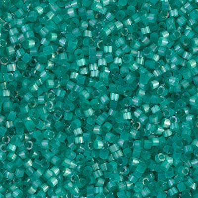 Miyuki Delica Bead 11/0 - DB1813 - Dyed Aqua Green Silk Satin - Barrel of Beads