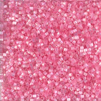 Miyuki Delica Bead 11/0 - DB1875 - Silk Inside Dyed Lt Carnation AB