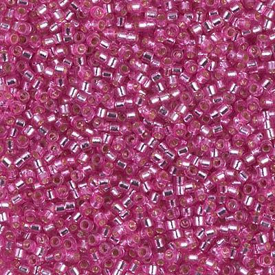 Miyuki Delica Bead 11/0 - DB2153 - Duracoat Silver Lined Dyed Pink Parfait