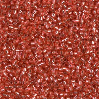 Miyuki Delica Bead 11/0 - DB2159 - Duracoat Silver Lined Dyed Lt Cranberry
