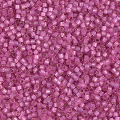Miyuki Delica Bead 11/0 - DB2174 - Duracoat Semi-Frosted Silver Lined Dyed Pink Parfait