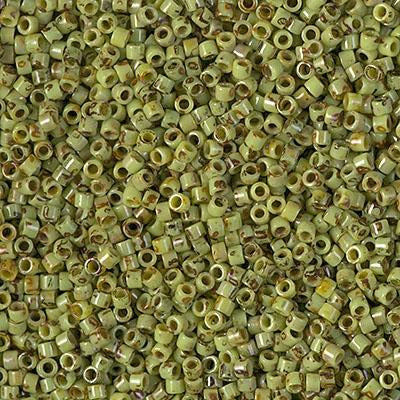 Miyuki Delica Bead 11/0 - DB2265 - Opaque Chartreuse Picasso