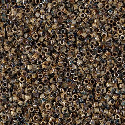 Miyuki Delica Bead 11/0 - DB2267 - Opaque Brown Picasso