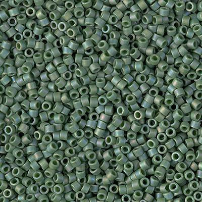 Miyuki Delica Bead 11/0 - DB2312 - Matte Opaque Glazed Basil Green AB