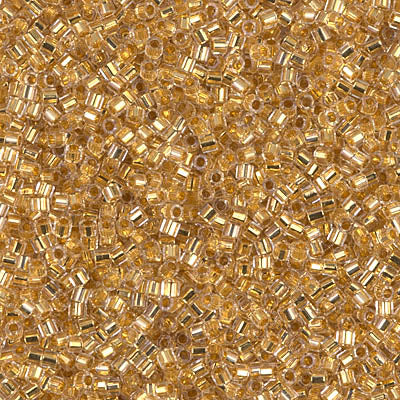 Miyuki Delica 11/0 Cut, 24kt Gold Lined Crystal, DBC0033, 5 grams