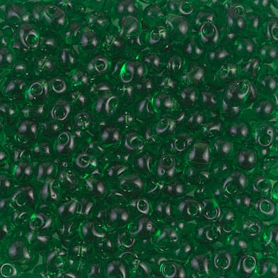 Miyuki 3.4mm Drop Bead, Transparent Green, 5 grams