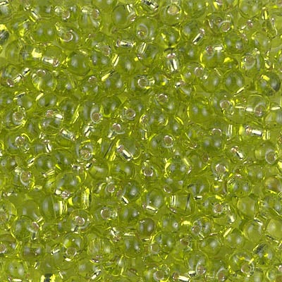 Miyuki 3.4mm Drop Bead, Silver Lined Chartreuse, 5 grams