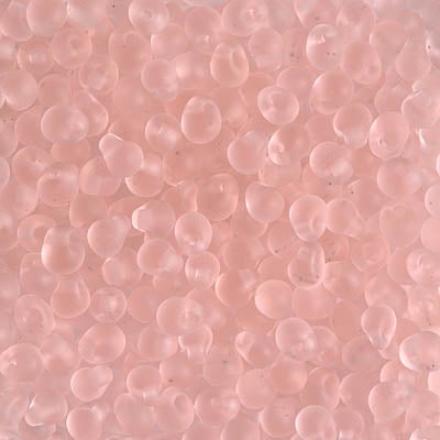 Miyuki 3.4mm Drop Bead, Matte Transparent Light Tea Rose, 5 grams