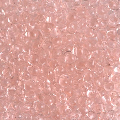 Miyuki 3.4mm Drop Bead, Transparent Light Tea Rose, 5 grams